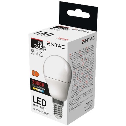 AVIDE Entac Led Mini Globe E14 4W Ww 3000K