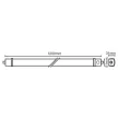 NEDES LED sorolható lámpatest + szenzor 36W / IP65 /1200 / 4000K - LNL322/1S