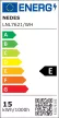 NEDES LED lámpatest aljzattal 15W / IP44 / 600 / CCT - LNL7621/WH