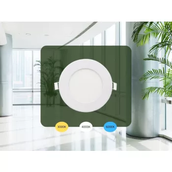   NEDES LED beépített panel 6W / PR / SMD / 3000K - 4000K - 6000K / WH - LPL131