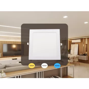   NEDES LED beépített panel 18W / PS / SMD / 3000K - 4000K - 6000K / WH - LPL234