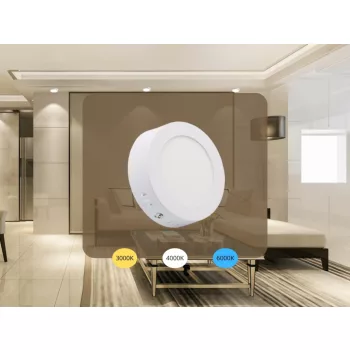   NEDES LED panel falon kívüli 6W / PRSF / SMD / 3000K - 4000K - 6000K / WH - LPL331