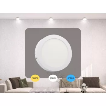   NEDES LED panel falon kívüli 12W / PRSF / SMD / 3000K - 4000K - 6000K / WH - LPL333