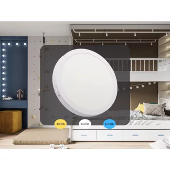   NEDES LED panel falon kívüli 24W / PRSF / SMD / 3000K - 4000K - 6000K / WH - LPL335