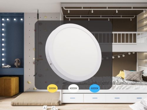 NEDES LED panel falon kívüli 24W / PRSF / SMD / 3000K - 4000K - 6000K / WH - LPL335
