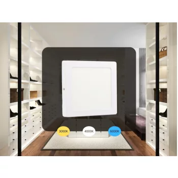   NEDES LED panel falon kívüli 12W / PSSF / SMD / 3000K - 4000K - 6000K / WH - LPL433