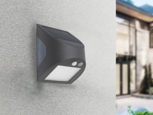 NEDES LED szürke fali napelemes lámpa 3W / 3000K / 4000K - LS225