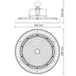 NEDES LED csarnokvilágításhoz High Bay UFO 150W / IP65 / 5000K - LU422N