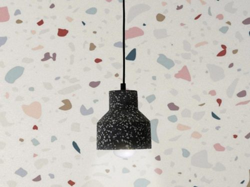 NEDES Lámpa Terrazzo fekete 1 x E27 - ME0015R/B