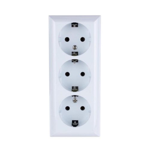 SOMOGYI GAO 0312H Business Line IP20 3 férőhelyes földelt aljzat, 3 férőhelyes földelt csatlakozóaljzat, beltéri, 230 V~ / 50 Hz / 16 A, fehér