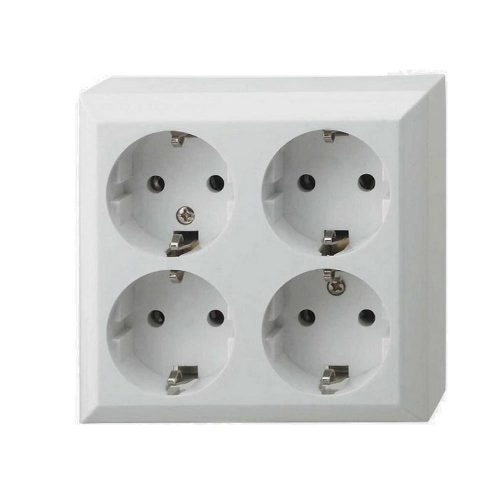 SOMOGYI GAO 0313H Business Line IP20 4 férőhelyes földelt aljzat, 4 férőhelyes földelt csatlakozóaljzat, beltéri, 230 V~ / 50 Hz / 16 A, fehér