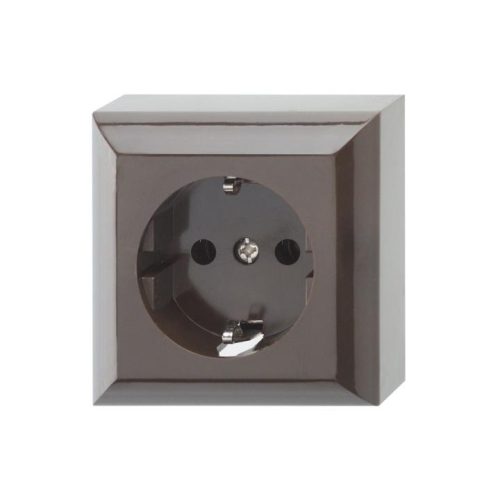 SOMOGYI GAO 0510056777 Business Line IP20, 1 férőhelyes földelt csatlakozóaljzat, beltéri, 230 V~ /50 Hz / 16 A, barna