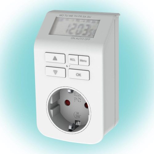 SOMOGYI GAO 0743H digitális beltéri időzítő óra, 3680 W, 98 ki- és bekapcsolás / hét, véletlenszerű kapcsolás