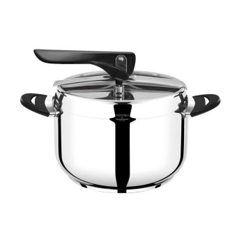   SOMOGYI Pedrini 0APE039 rozsdamentes kukta, űrtartalom 5 liter, átmérő 22 cm, 3 rétegű talp, BPA FREE, három biztonsági szeleppel