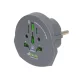SOMOGYI Q2POWER 1.100100-TH utazóadapter, World to Europe, bemeneti feszültség: 100-250 V, 16 A, teljesítmény: 100V-1600W/250V-4000W
