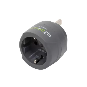   SOMOGYI Q2POWER 1.200100-TH utazóadapter, Europe to UK, bemeneti feszültség: 100-250 V, 7 A, teljesítmény:100V-700W/250V-1750W
