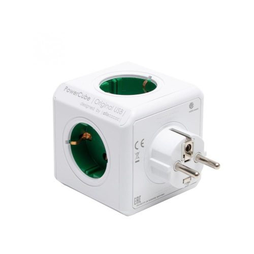 SOMOGYI PowerCube Original USB 1202GN/DEOUPC, 4 földelt aljzat gyermekvédelemmel, 2 USB aljzat, max. 3680 W, USB max. 2,1 A