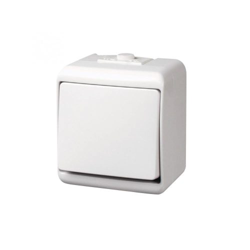 SOMOGYI GAO 22081 1 pólusú kapcsoló, kültéri IP44 kivitel, 230 V~ / 50 Hz / 10 A, fehér