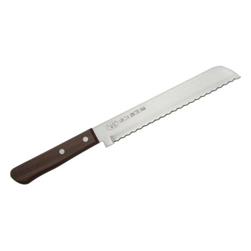 SOMOGYI Satake 803-762 Tomoko japán kenyérvágó kés, 20 cm penge hossz, rozsdamentes acél, natúr fa markolat