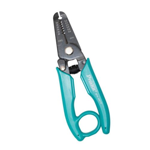 SOMOGYI Pro’sKit 8PK-3001D precíziós vezeték csupaszoló fogó, 3in1: vág-csupaszol-szorít, 0.2/0.3/0.4/0.5/0.6/0.8mm, biztonsági zár