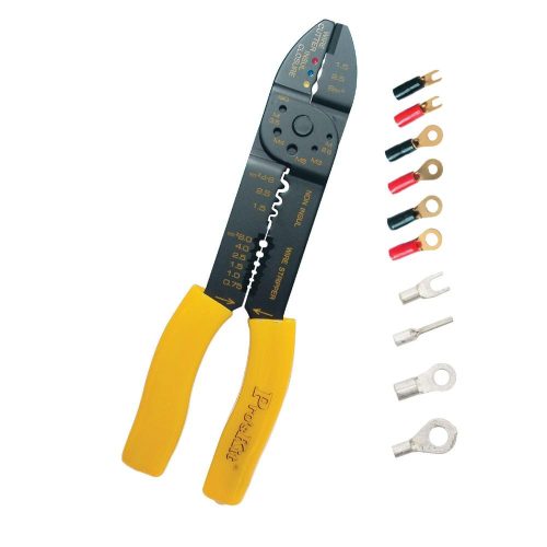 SOMOGYI Pro'skit 8PK-313B kábelcsupaszoló és préselő fogó, 230 mm, több féle mérethez, szigetelt és szigeteletlen sarukhoz