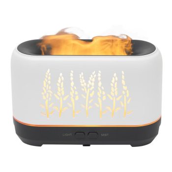   SOMOGYI Home AD 200F aromadiffúzor lángeffekttel, ultrahangos hidegpárásító, 200 ml kapacitás, tartozék hálózati adapter