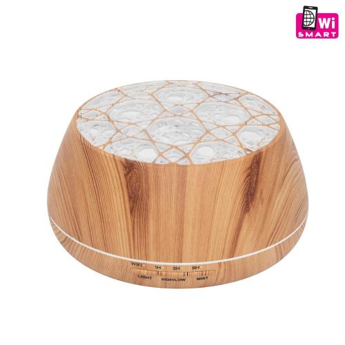 SOMOGYI Home AD 400 WIFI aromadiffúzor, Bluetooth hangszóró, Tuya Smart kompatibilis, 400 ml kapacitás, önállóan is használható világítás, tartozék hálózati adapter