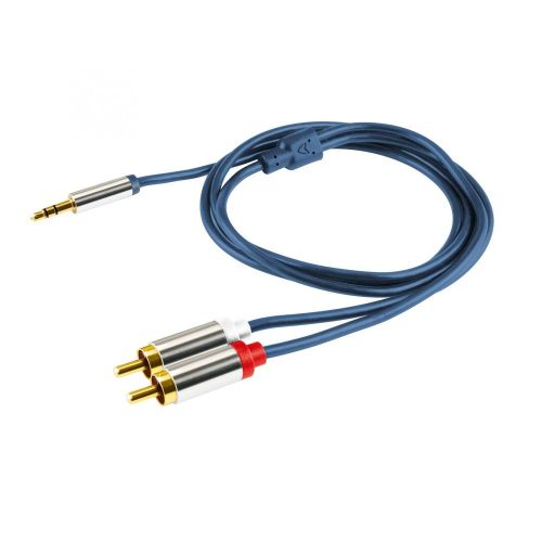 SOMOGYI Home A 49-1M audiókábel, 3,5mm sztereó dugó, RCA, 1m