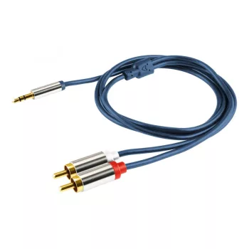   SOMOGYI Home A 49-4M audiókábel, 3,5mm sztereó dugó, RCA, 4m