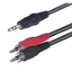 SOMOGYI Home A 49-5 audiókábel, 3,5mm sztereó dugó, RCA, 5m