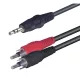 SOMOGYI Home A 49 audiókábel, 3,5mm dugó, RCA, 1,5m
