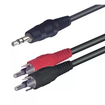   SOMOGYI Audió kábel, 3,5 mm sztereó dugó-2 RCA dugó 1,5 m