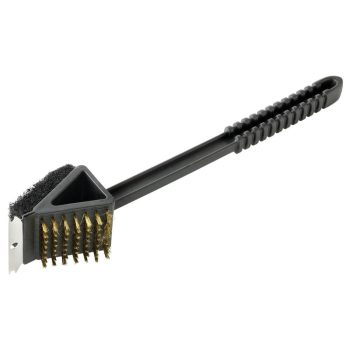   SOMOGYI Barbecook BC-ACC-7065 3az1-ben nyeles grillrács tisztító, fekete