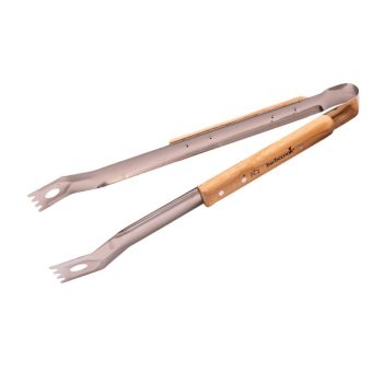   SOMOGYI Barbecook BC-ACC-7069 rozsdamentes acél fogó, gumifa nyél, 100% FSC, 40cm