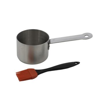   SOMOGYI Barbecook BC-ACC-7211 rozsdamentes acél edény szilikon ecsettel