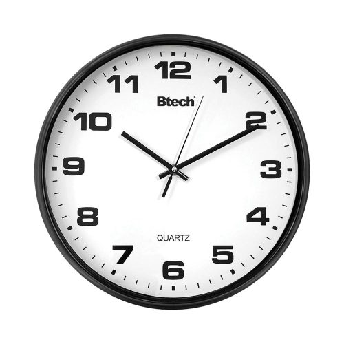 SOMOGYI Btech BH-130 falióra, 25 cm átmérő, fekete számlap, fekete keret, műanyag