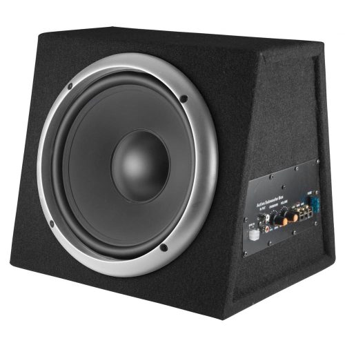 SOMOGYI SAL BS 10/A aktív szubláda, 200 W, 250 mm hangszóró, polipropilén kónusz, 4 Ohm, 340 x 310 x 280 mm, 100 W erősítő