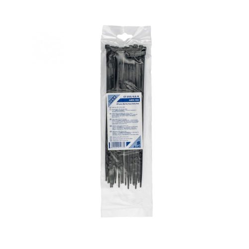 SOMOGYI Home CT 250/4,8/B kábelkötegelő, 4,8 mm széles, 250 mm hosszú, 25 db, fekete