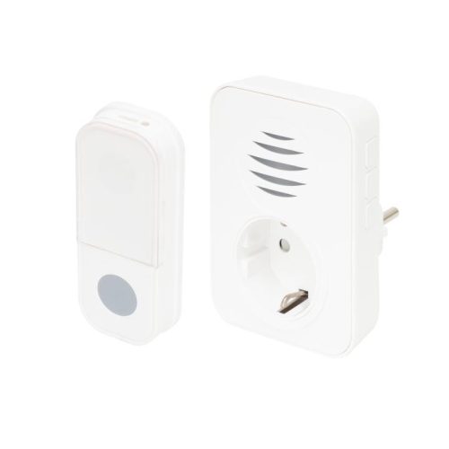 SOMOGYI Home DBA1101AC vezeték nélküli csengő, elemes nyomógomb, max 150m hatótáv, 38 dallam, IP44 nyomógomb