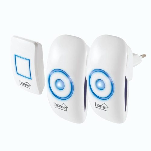 SOMOGYI Home DBS 1501AC vezeték nélküli csengőszett, 150m hatótáv, 36 dallam, többszólamú hang, 4 fokozatú hangerő, kék LED, 230V-os tápellátás