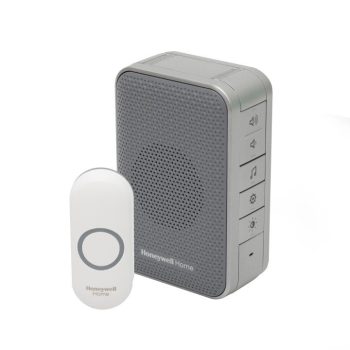   SOMOGYI Honeywell Home DC313NG vezeték nélküli csengő, max. 150 m hatótáv, 6 dallam, LED jelzőfény, elemes tápellátás