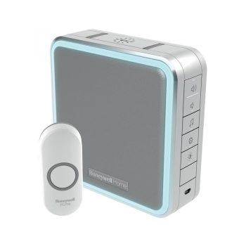   SOMOGYI Honeywell Home DC915NG vezeték nélküli csengő, 200m hatótáv, 11 dallam, időzíthető némítás, LED jelzőfény, állítható hangerő, elemes tápellátás