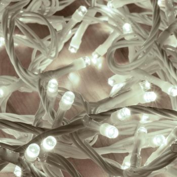   SOMOGYI Home DLI 200/WH LED-es fényfüzér, 10 m / 200 db hidegfehér LED, állófényű, fehér vezeték, sorolható, kül- és beltéri kivitel