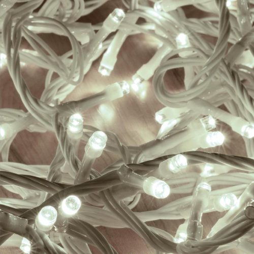 SOMOGYI Home DLI 200/WH LED-es fényfüzér, 10 m / 200 db hidegfehér LED, állófényű, fehér vezeték, sorolható, kül- és beltéri kivitel