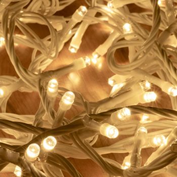   SOMOGYI Home DLI 200/WW LED-es fényfüzér, 10 m / 200 db melegfehér LED, állófényű, fehér vezeték, sorolható, kül- és beltéri kivitel