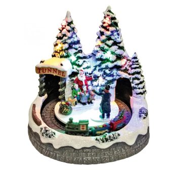   SOMOGYI Home DRM 8 dioráma, mikulás, vonat, LED, világító, zenélő, beltéri