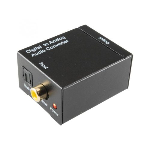 SOMOGYI Home DTA AUDIO digitális-analóg audióátalakító, 2in1 TOSLINK és koaxiális RCA bemenet, 2 RCA kimenet, 1,5m csatlakozókábel