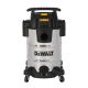 SOMOGYI DeWALT DXV30SAPTA száraz-nedves porszívó, rozsdamentes váz, készülékcsatlakozóval, 30 liter, 15 Kpa, 37,8 l/s, 8 tartozék, 1050 W