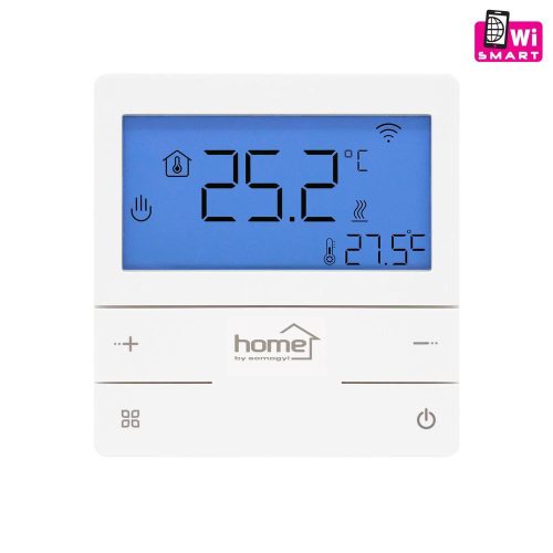 SOMOGYI Home FHT76WIFI okos termosztát elektromos fűtőszőnyeghez, LCD kijelző, heti programozás, padlószenzor