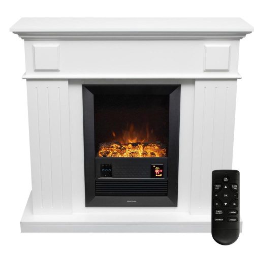 SOMOGYI Home FKK 18 szabadon álló elektromos kandalló, 1000W/2000W, fehér